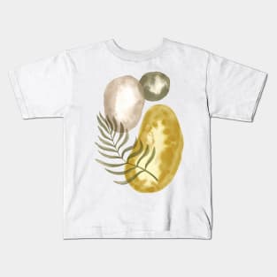 Watercolor botanical abstract Kids T-Shirt